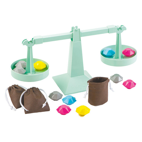 重さをくらべて推理する！てんびん論理パズル