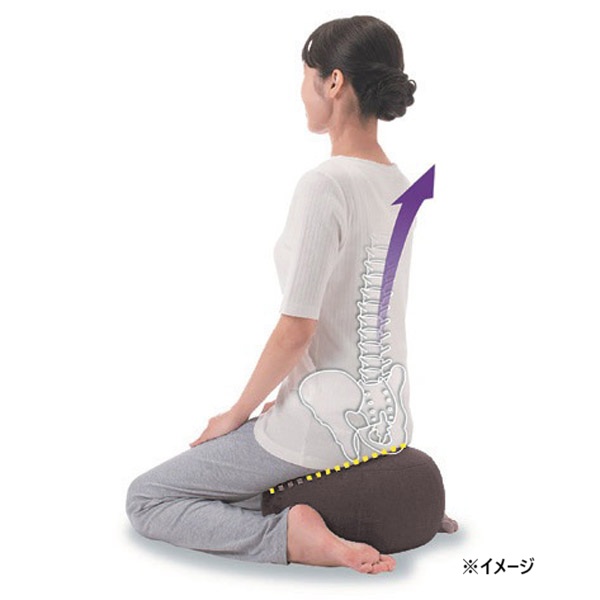 ストレッチもできるクッション　YOZA　ブラウン